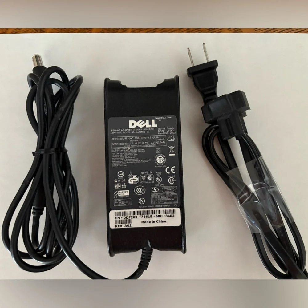 Dell Black Power Adapter with Cable